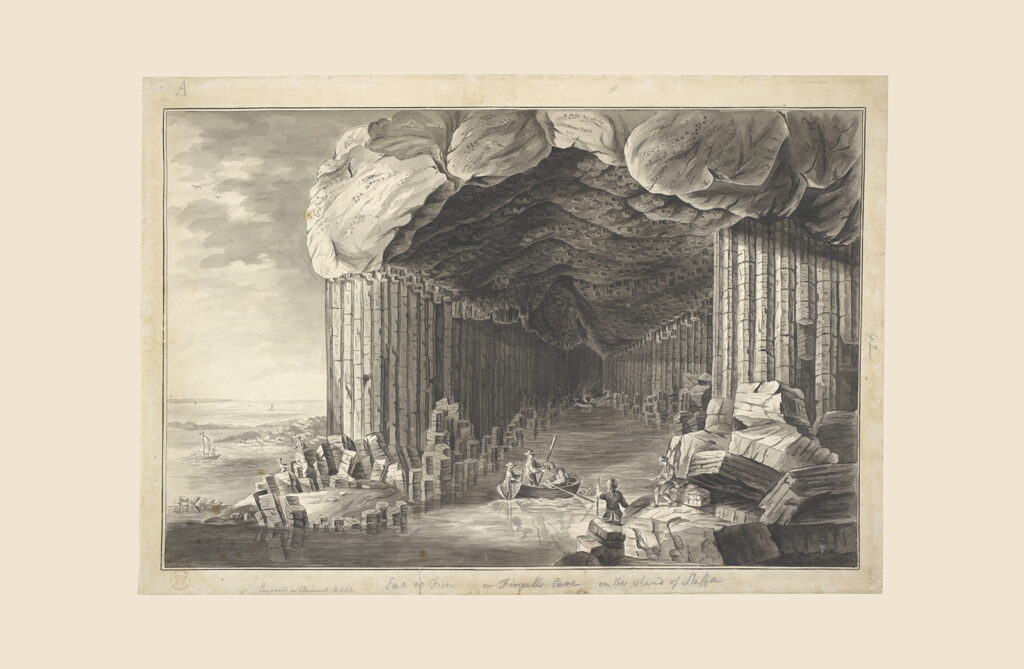 John Cleveley, 'Eua no Fion or Fingalls Cave, on the Island of Staffa' (British Library)