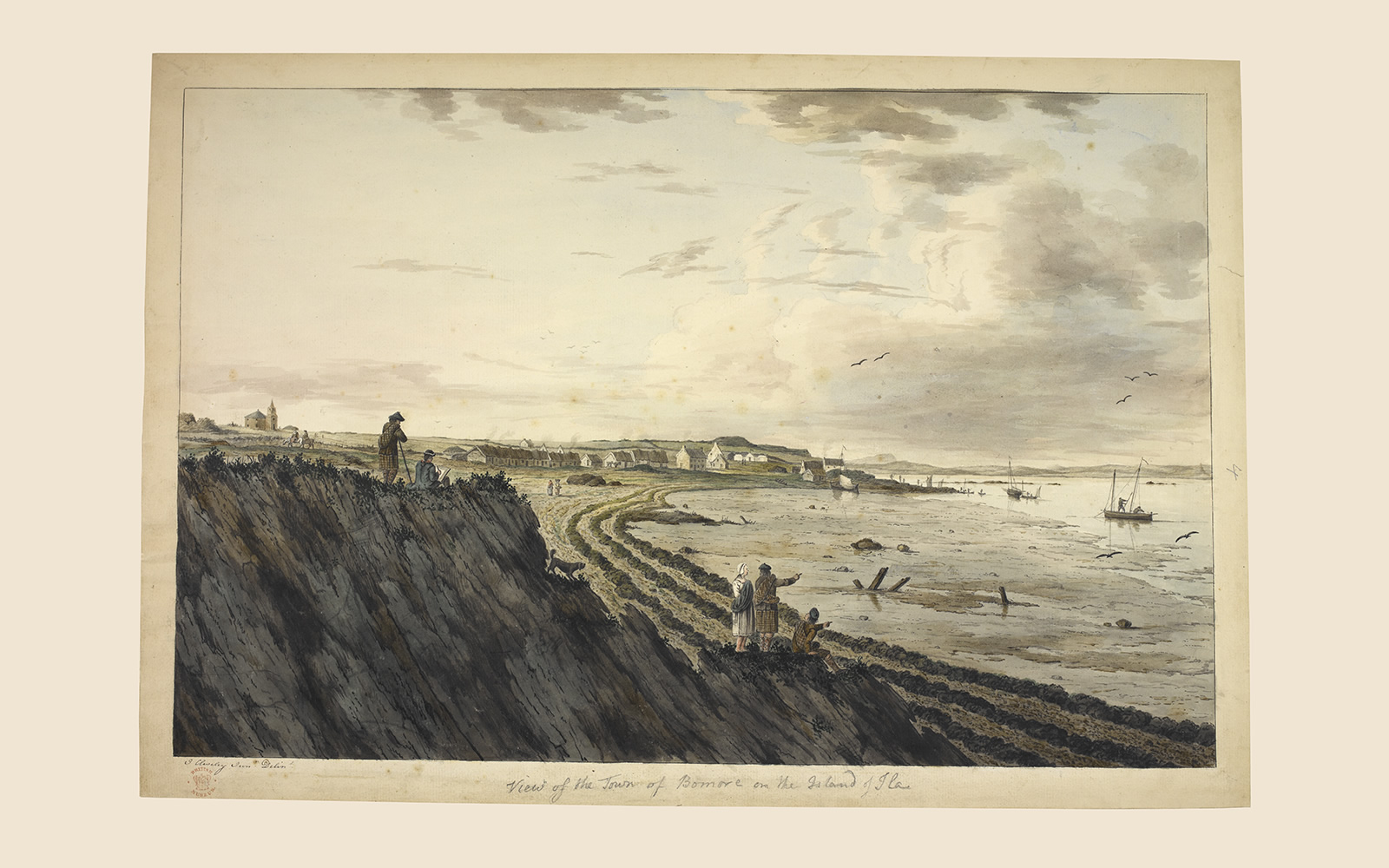 John Cleveley, 'View of the Town of Bomore on the Island of Ila' (British Library)