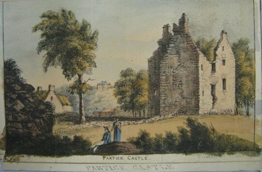 Print of Partick Castle ruins.